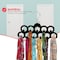 Home Basics Velvet Scarf Hangers with Chrome Plated Steel Hooks, Black 3PK FH01455 - alternate 3